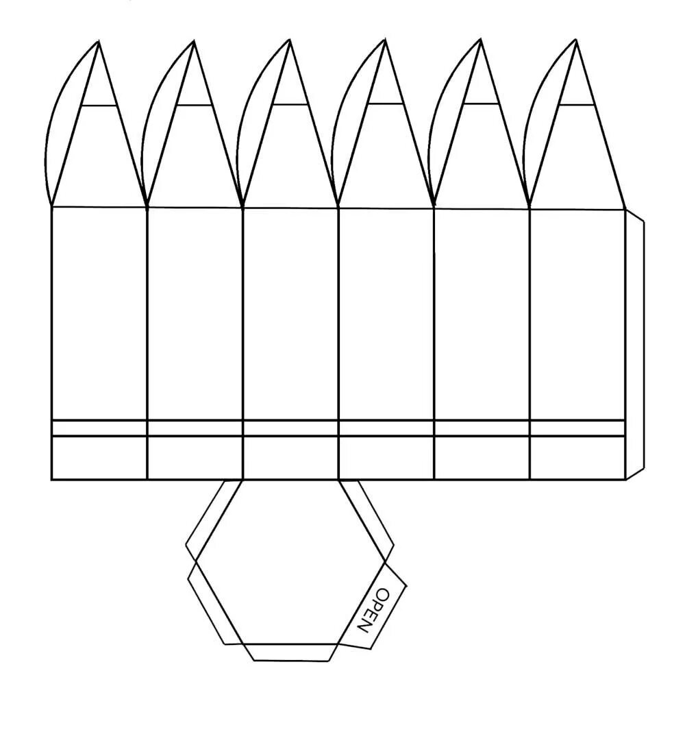 Трафарет для объемного вырезания. Развертка коробочки для карандашей. Развертка для склеивания. Трафареты в коробочке. Шаблон карандаша объемного.