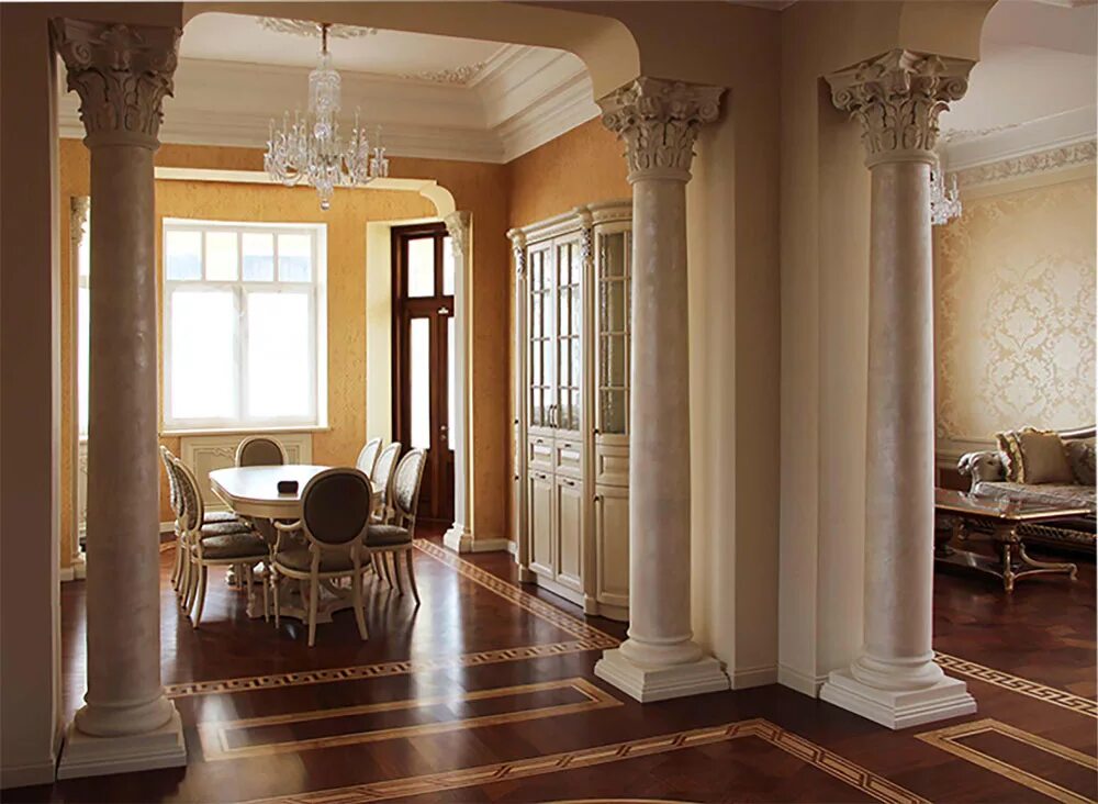 Колонны проемы. 87. Арки в современном интерьере. Арка европласт. Лепнина в стиле ампир.