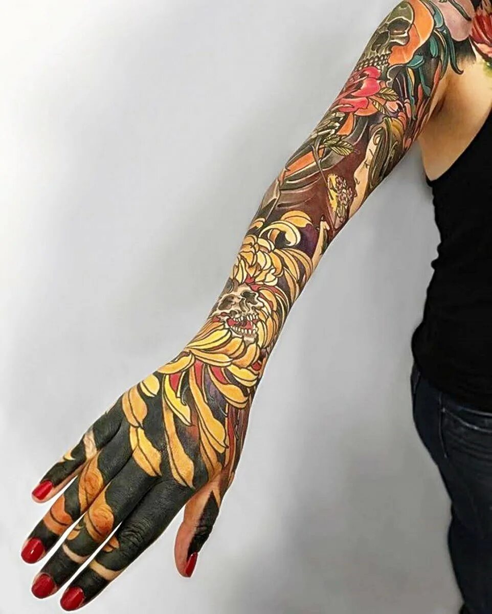 рукав s. рукав s. кофта с тату-рукавами. рукав тату женский. цветной рукав.