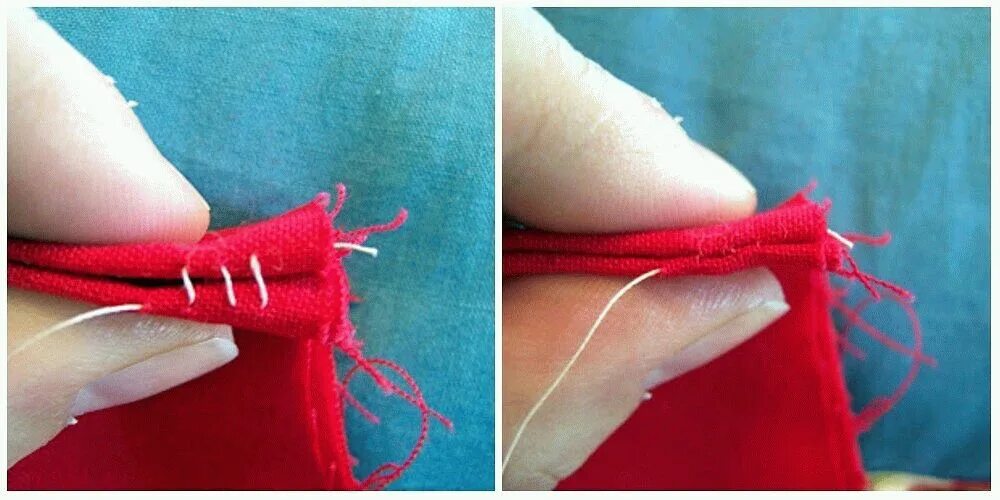 Художественная штопка трикотажа. Швы для шитья вручную потайным швом. Штопка дырки на трикотаже. Заштопать трикотажную ткань. Зашить вещь.