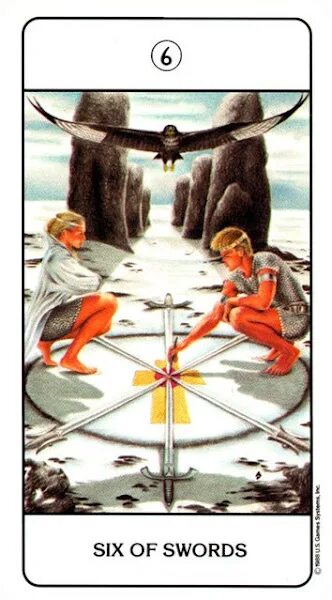 Мечи 6 таро значение. Шестерка мечей таро. карта таро 6 мечей. карта таро шестерка мечей. таро шестерка мечей ведьма.
