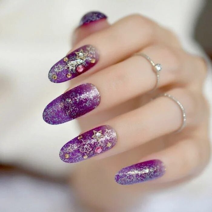 55 Gorgeous Purple Nails to Inspire your Next Nail Design - The Cuddl Nail desig