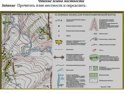 Виды планов местности