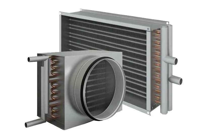Воздухонагреватель водяной WH 60-30/r3. Теплообменник-радиатор (медный) приточной вентиляции «Airbox a20-08q». Нагреватель водяной канальный 160мм. Калорифер водяной трехсекционный для приточной вентиляции 600х300. Канальный охладитель