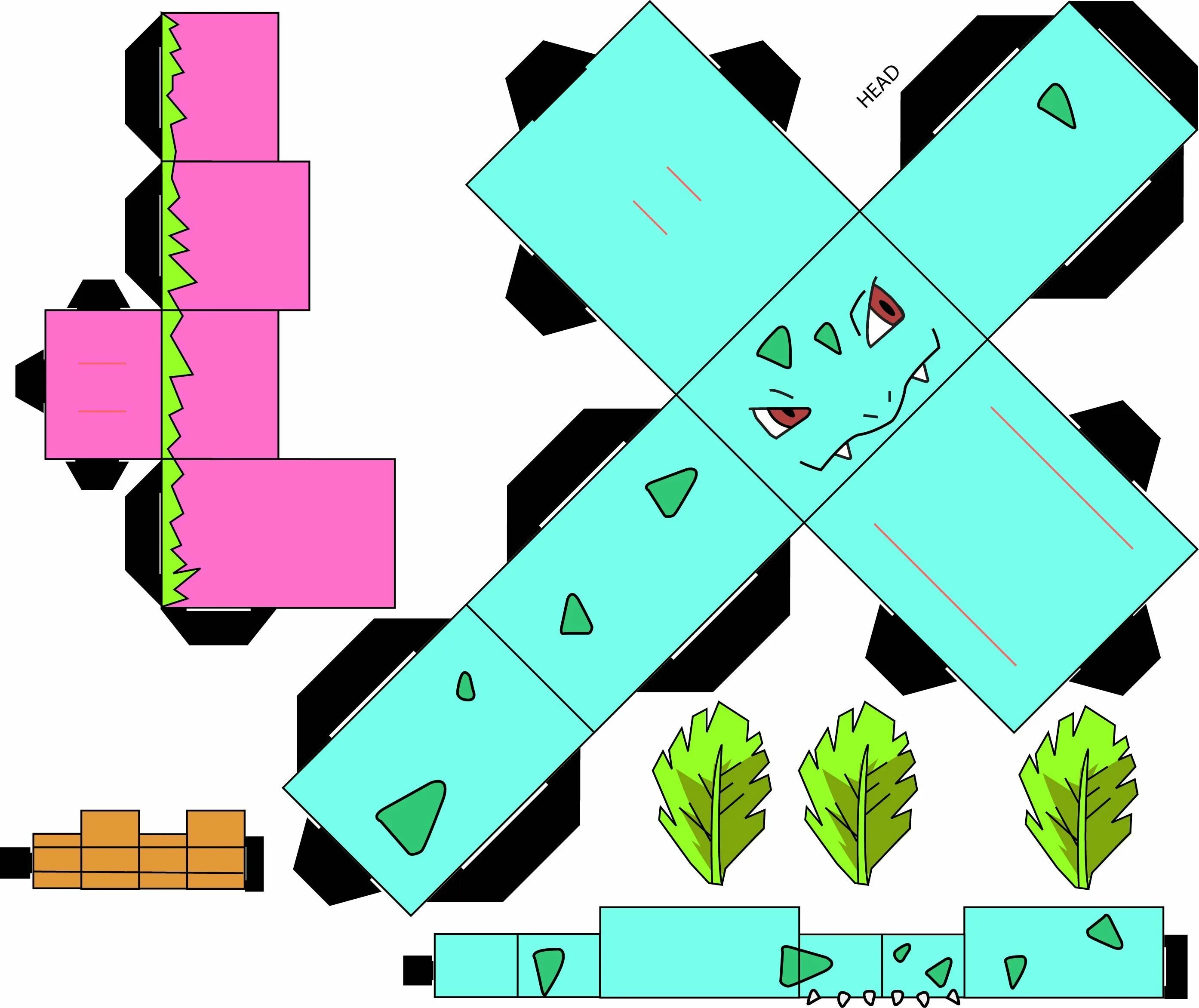 Пейперкрафт покемон. Паперкрафт майнкрафт аксолотль. Паперкрафт покемон Ивизавр. Бумажные фигурки. Покемоны из бумаги