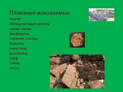 Доклад о полезных ископаемых 7 класс