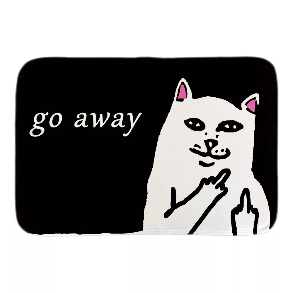 Go away go into. Ковер с котом go away. коврик кот фак. коврик придверный с котом go away. коврик с котом который показывает фак.