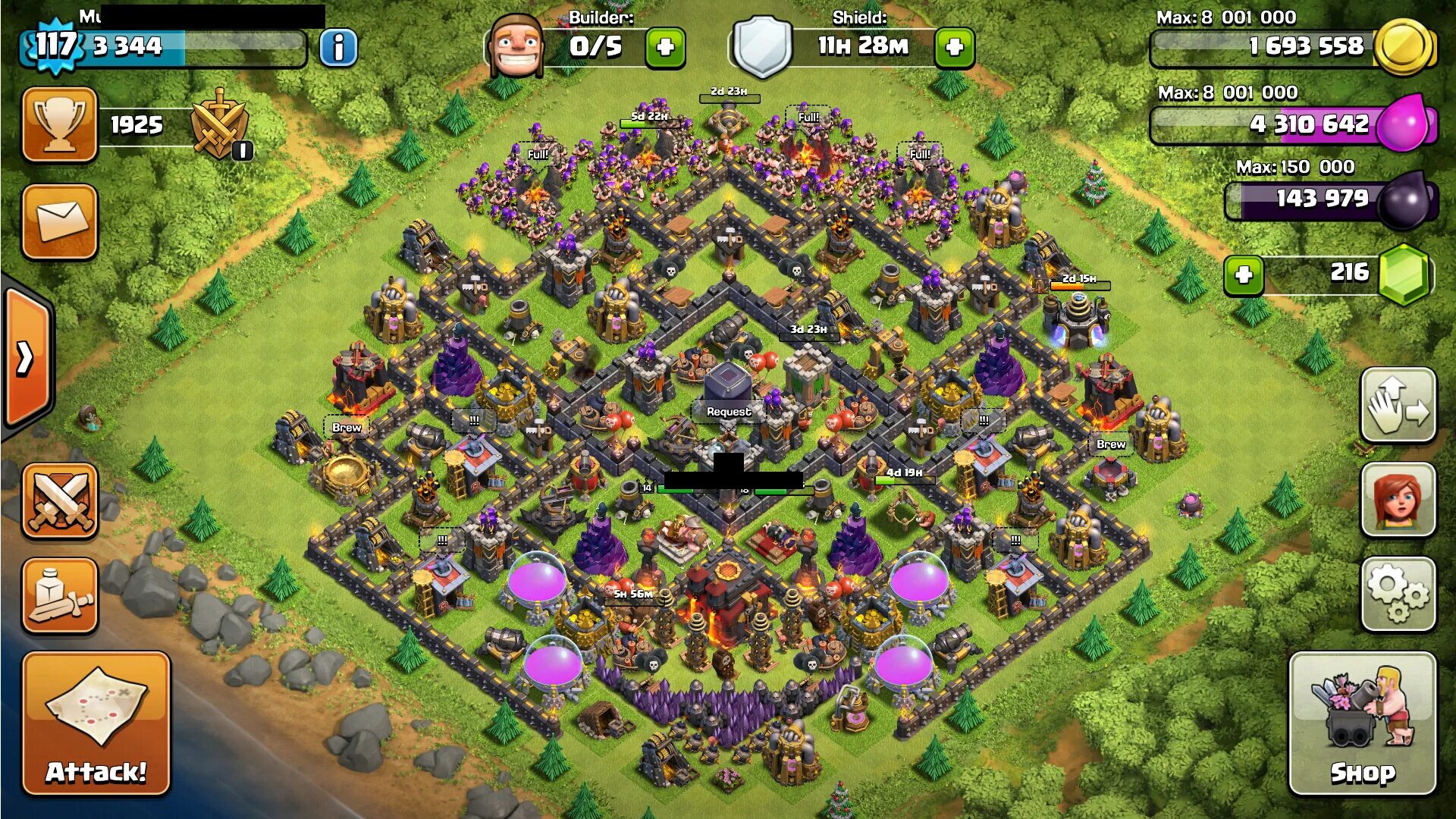 Clash of Clans 10th Level. Th9.10. Clash of Clans 8 Full. 12 Belediye Max Koy Clans of Clans.