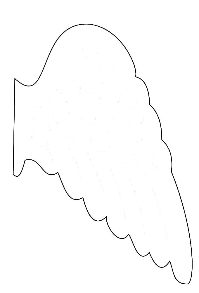 Шаблон крылья ангела для вырезания из бумаги Printable Cut Out Angel Wings Template Drawing Proportions Guide