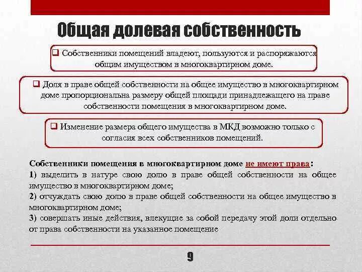 Владение долей в квартире. Имущество на праве долевой собственности. Долевая собственность в многоквартирном доме.