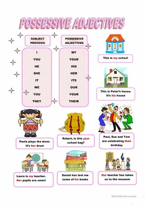 Possessive adjectives для детей. Притяжательные местоимения Worksheets. Притяжательные местоимения в английском Worksheets. Possessive pronouns. Possessive adjectives worksheet