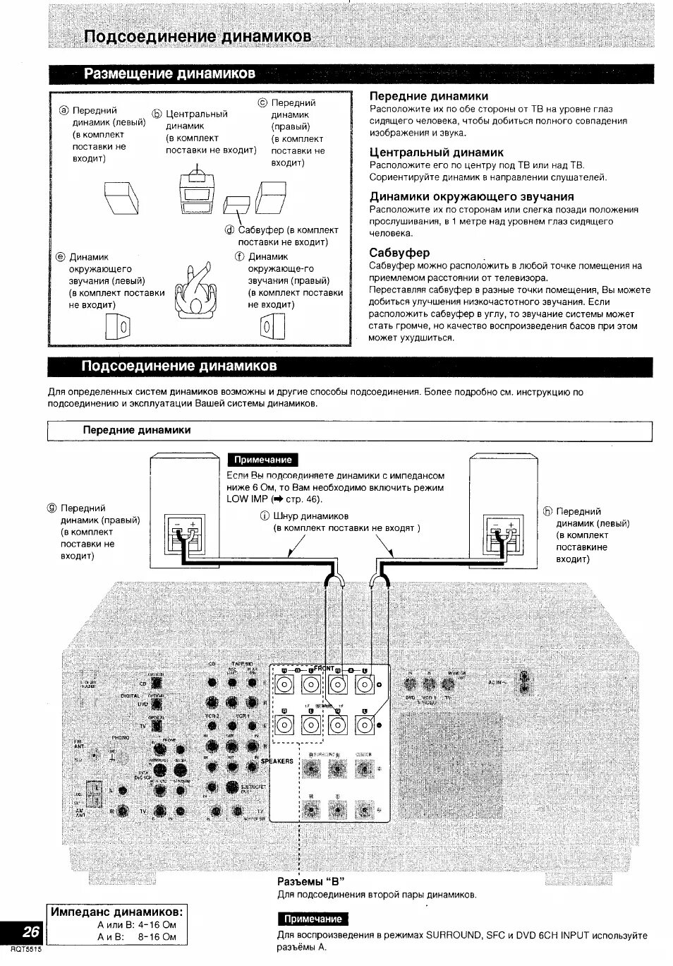 Dynamic инструкция. Схема подключения колонок домашнего кинотеатра Панасоник. Инструкция подключения колонок домашнего кинотеатра Panasonic. Схема подключения колонок к музыкальному центру Техникс. Подключение колонок на домашнем кинотеатре Панасоник.