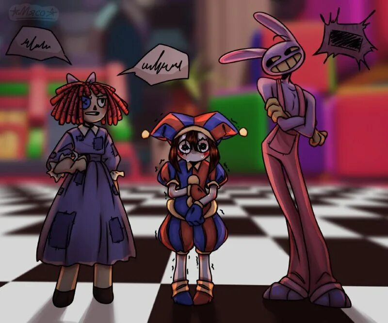 Джеки бриггс мк 11. Удивительный цифровой цирк помни и джакс шип. Обои на пк. Удивительный цифровой цирк помни и джакс шип. Jax mk 11.