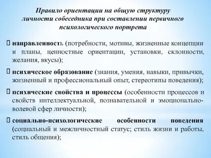 Правила направленности