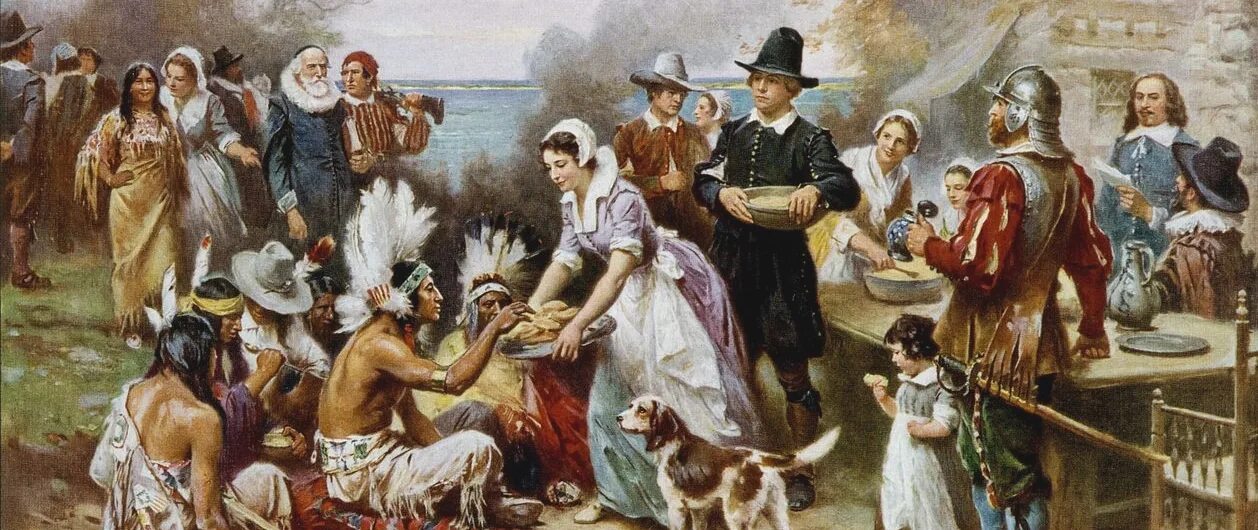 Первые пилигримы. День Благодарения Америка 1621. Пилигримы день Благодарения.