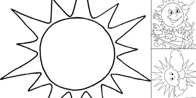 солнышко раскраска