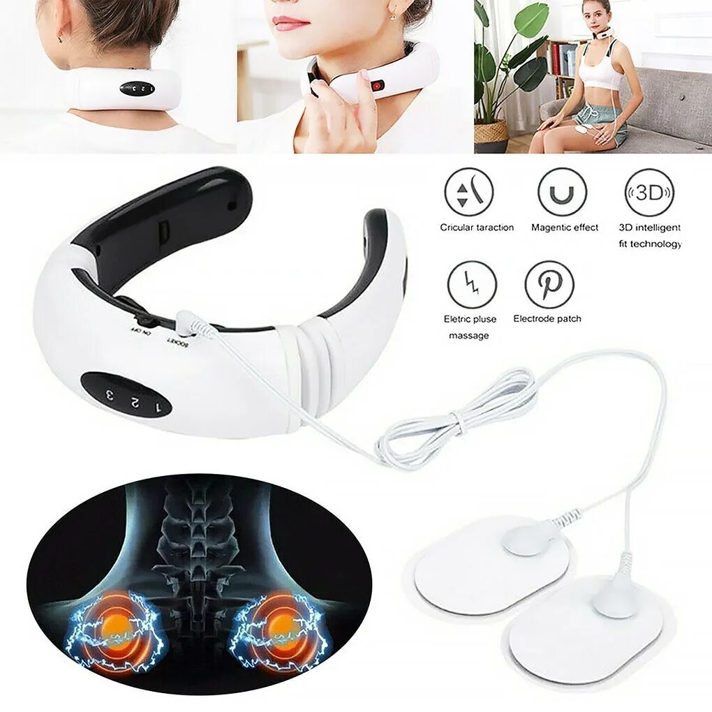 Массажёр Intelligent cervical Massager. Массажер Intelligent cervical massage instrument. Электро импульсивный массажер шеи wp - s67. Импульсный массажер для спины. Massage instrument инструкция