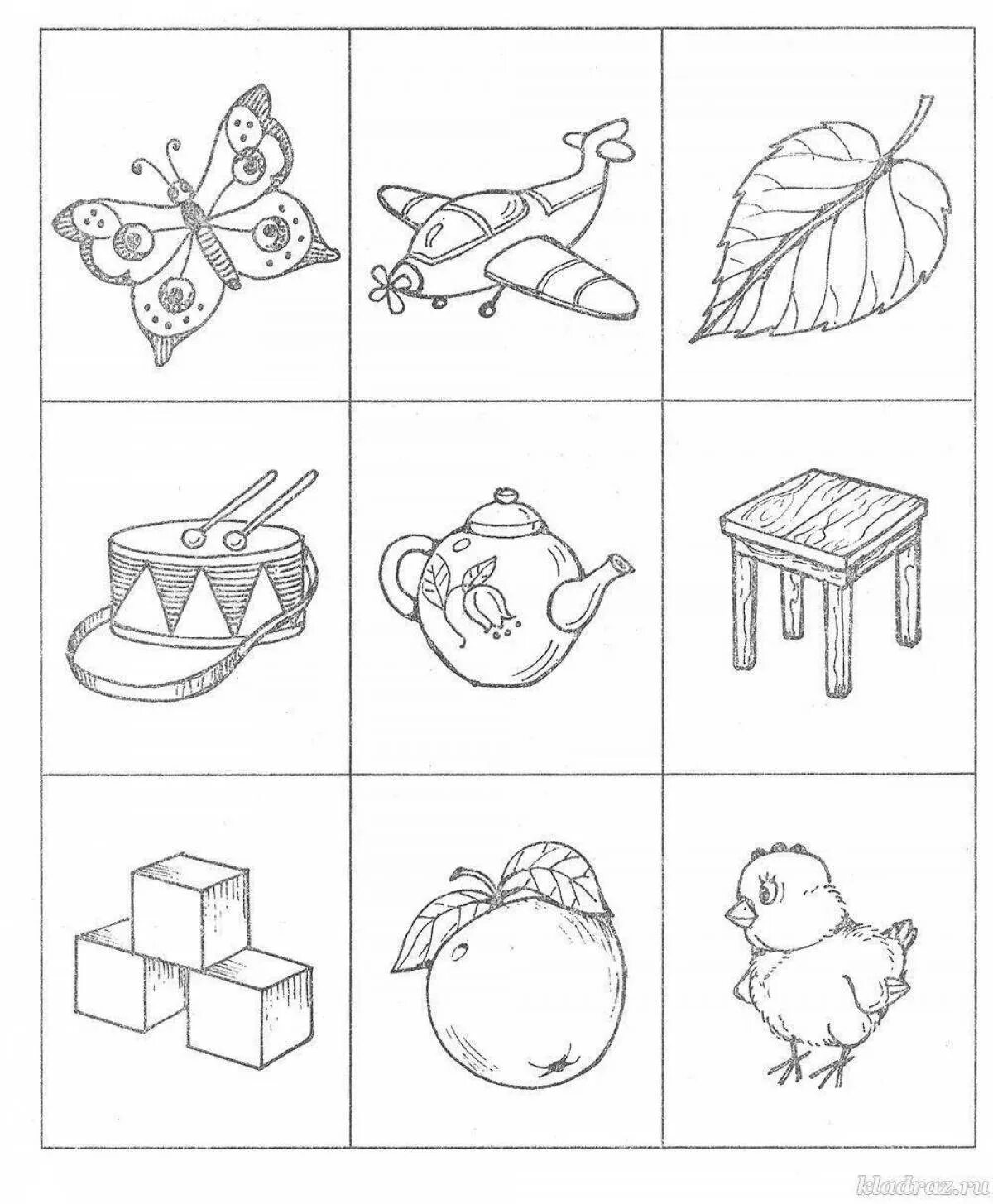 Схематические изображения предметов. Шаблоны предметов. Шаблоны предметов. Контурные изображения предметов. Контурные изображения.