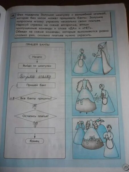 Тетрадь страница 23. Информатика 3 класс 2 часть.