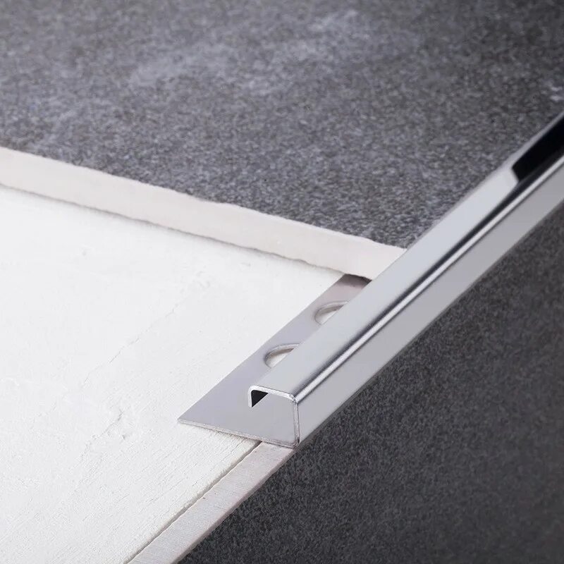 Tile trim. Профиль juliano tile trim. хромовая межплиточная вставка. хромированный профиль sup 10-1s-10h вставки tile trim silver 10*10*2700 полированная. профиль juliano tile trim st015-1s-8h-14w silver (ширина шляпки 15мм) (2440мм).
