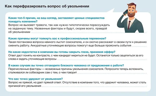 Причины увольнения с предыдущего места работы. Перефразировать вопрос. Ответ соискателю. Как ответить на вопрос почему ушли с предыдущего места работы?.