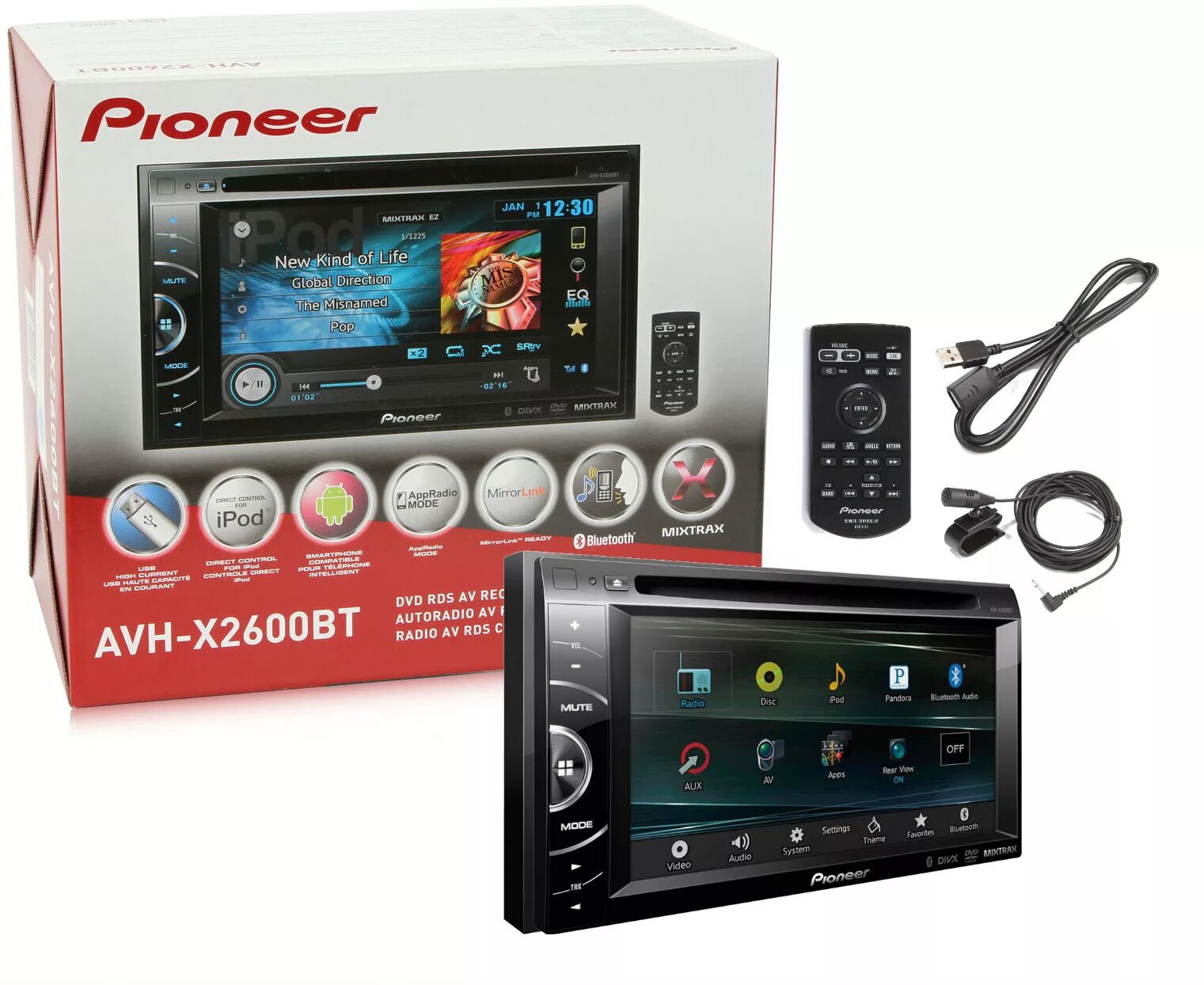 Pioneer AVH-x2600bt. Pioneer AVH 2600bt. Автомагнитола Пионер AVH 2600 BT. Купить магнитолу в хабаровске