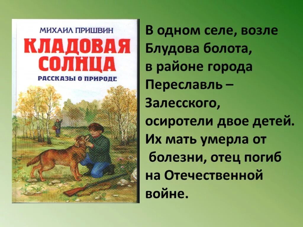 Пришвин, м. кладовая солнца: рассказы о природе/. Внеклассное чтение кладовая солнца м.пришвин.