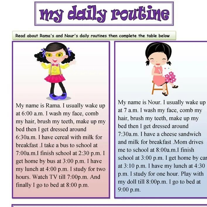 Read the examples and complete