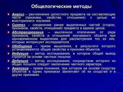 Методика исследования кратко