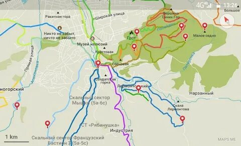 Маршрут карты кисловодск проложить