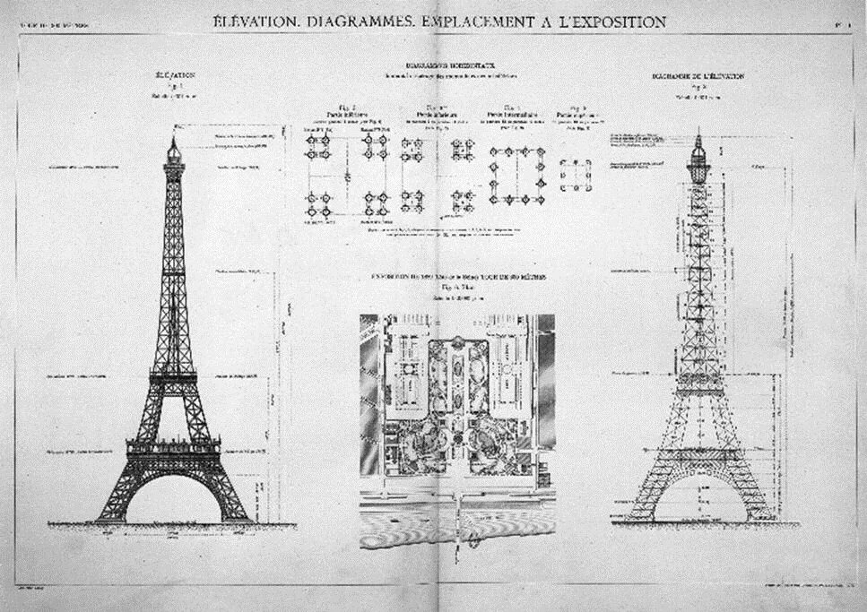 Схема эйфелевой башни. Париж 1889 эйфелева башня. чертеж эльфовой башни. история эйфелевой башни чертёж. эльфивая башня в париже чертёж.