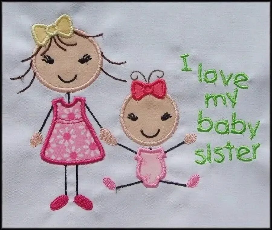 Big sister вышивка. My big sister. My baby sister