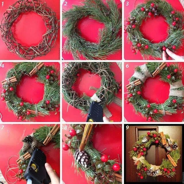 Новогодние венки своими руками фото пошагово. Новогодние венки своими руками фото пошагово. Новогодний венок. Венки на рождество своими руками. Новогодние венки своими руками фото пошагово.