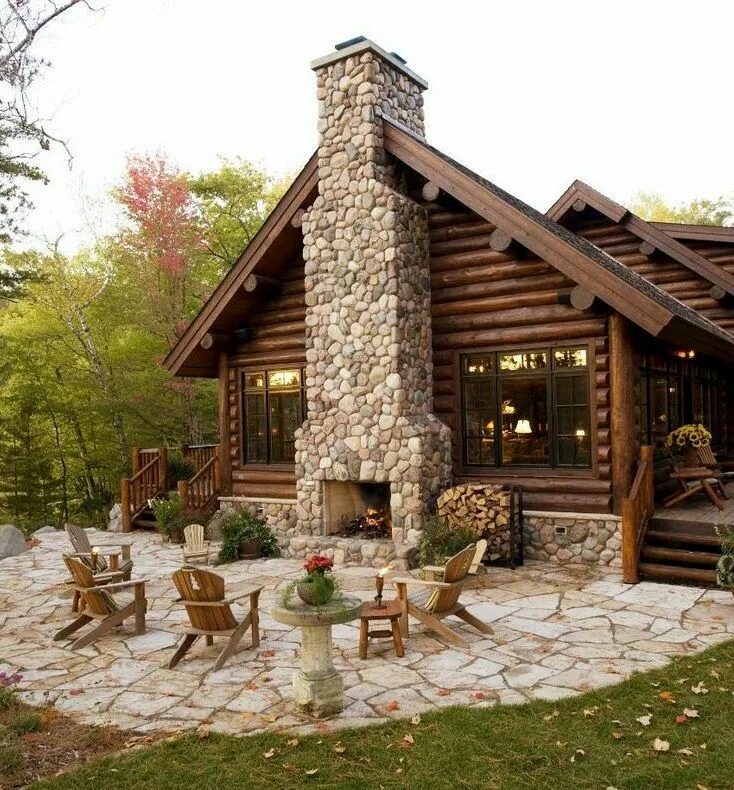 Дома дерево камень фото Modern Country House Design Enriched with Natural Stone and Reclaimed Wood Small