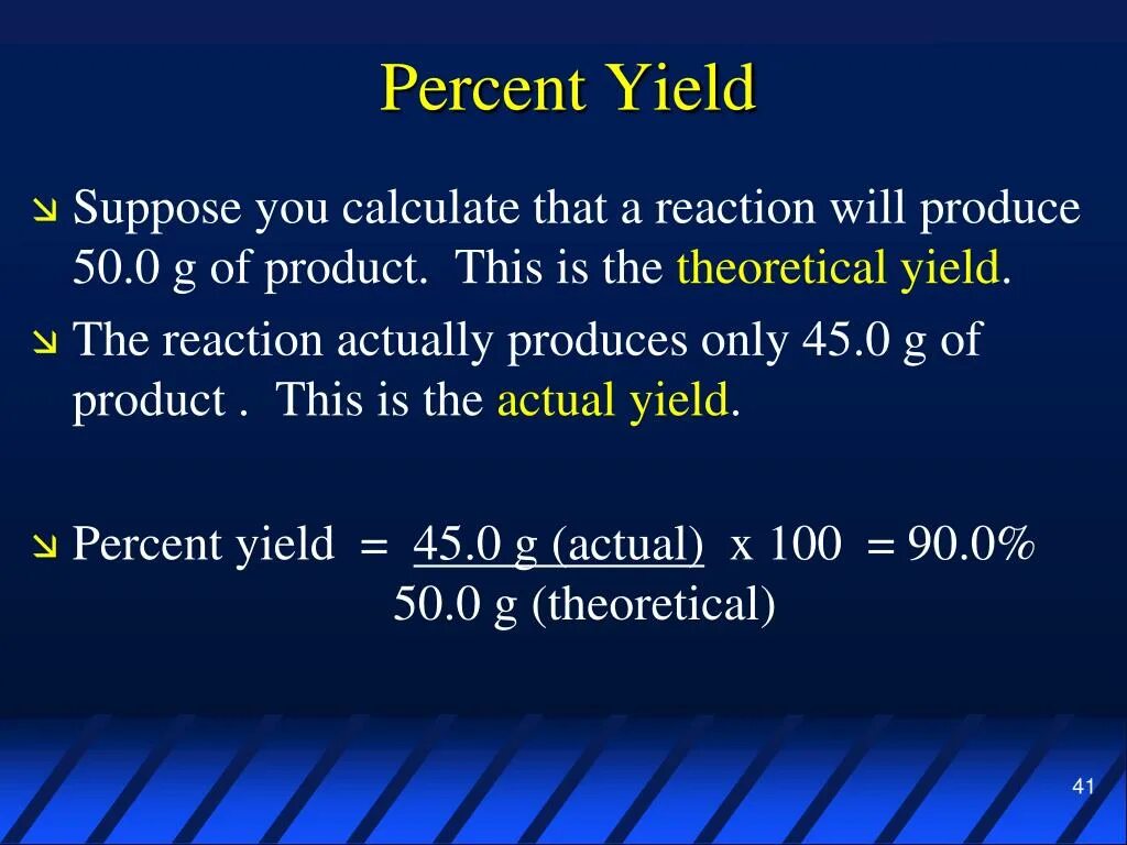 Yield from. Percent yield. percentage yield. percentage yield formula. reaction yield.