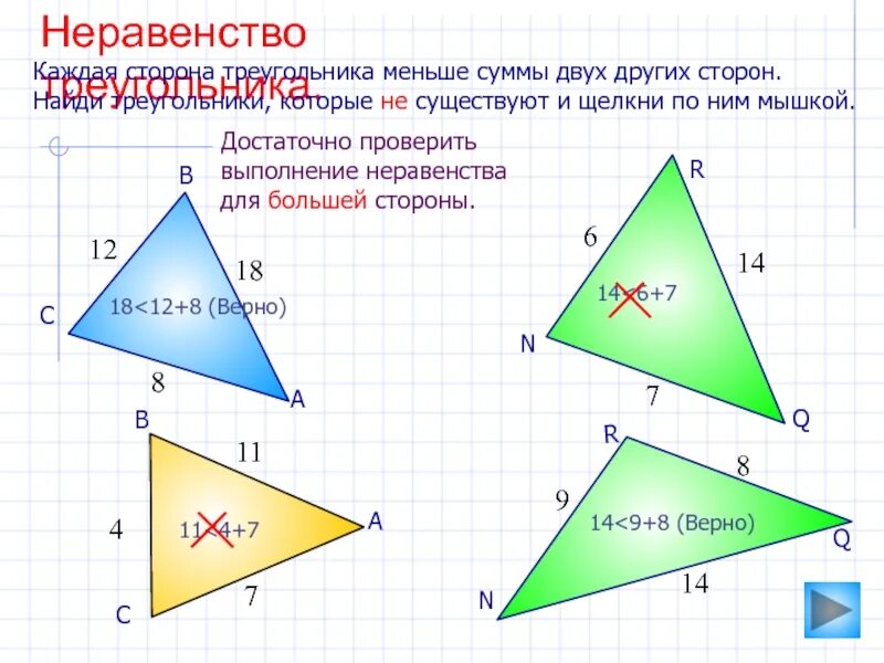 Длина каждой стороны треугольника меньше суммы. Теорема о неравенстве треугольника. Сумма углов треугольника неравенство треугольника 7 класс. Неравенство треугольника доказательство. Неравенство треугольника модули.