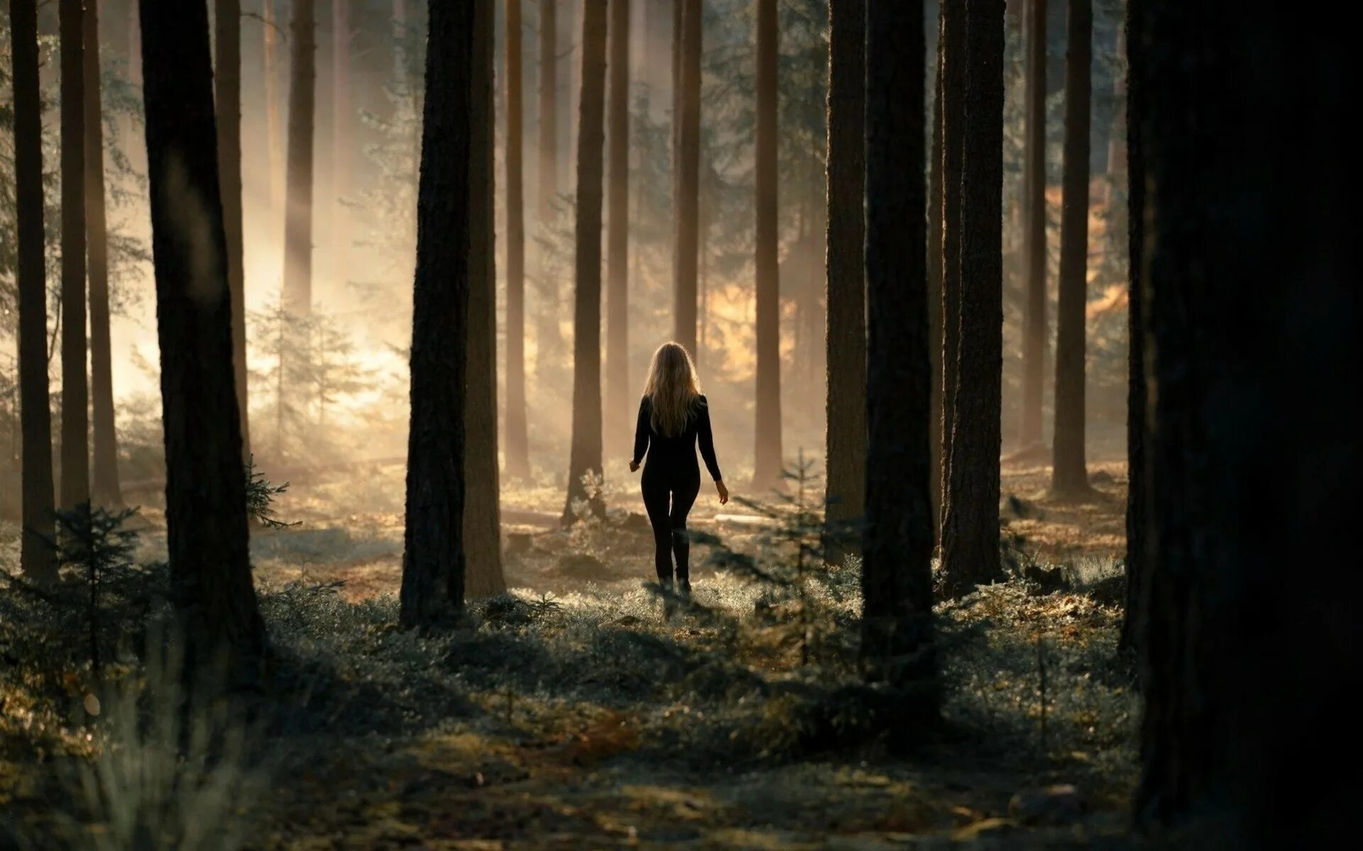 Окажешься в лесу. In the woods. темный лес. девушка ночью в лесу. девочка в темном лесу.