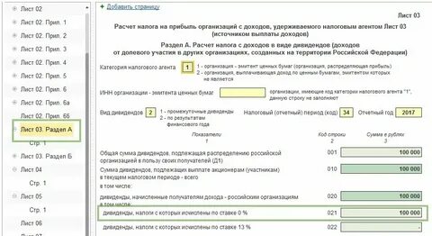 Дивиденды иностранному юридическому лицу