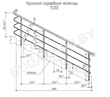Ограждения лестниц чертежи