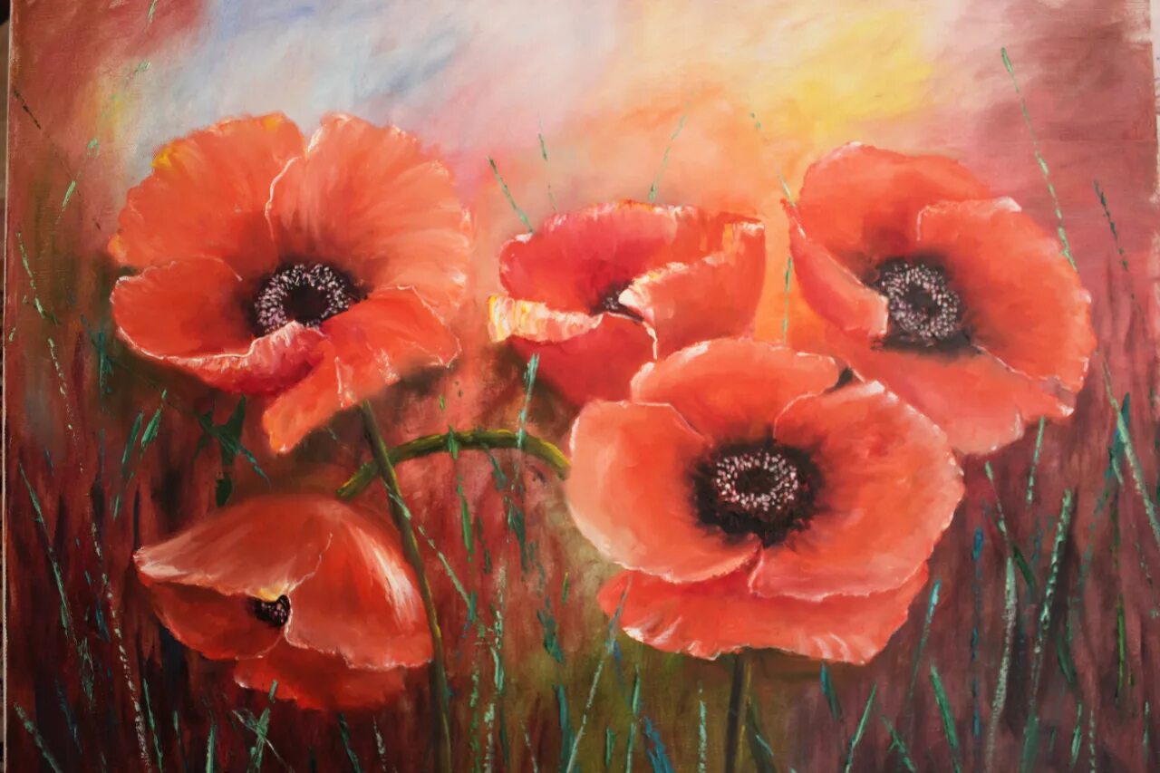 рисунки гуашью цветы. маки для начинающих. эдуард жалдак картины маки. маки рисунок гуашью. маки для начинающих.