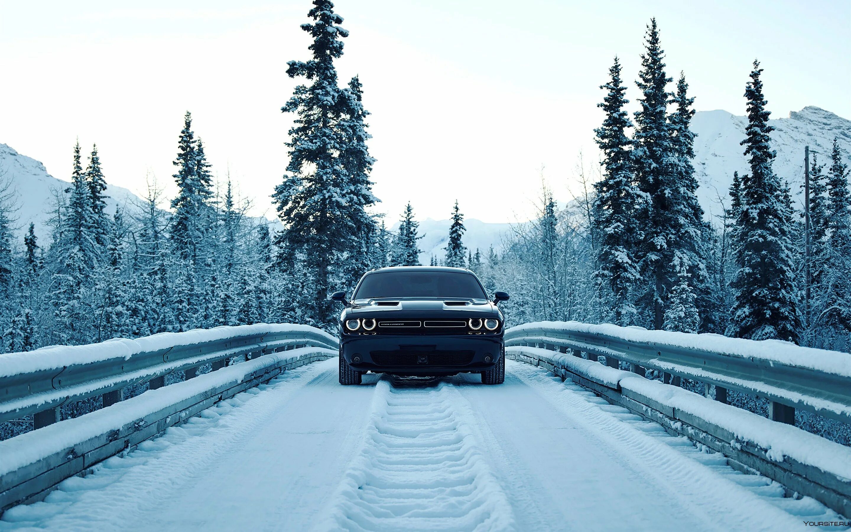 Додж Челленджер зима. Рендж Ровер трасса зима. Dodge Challenger в снегу. 2017 Dodge Challenger gt AWD.