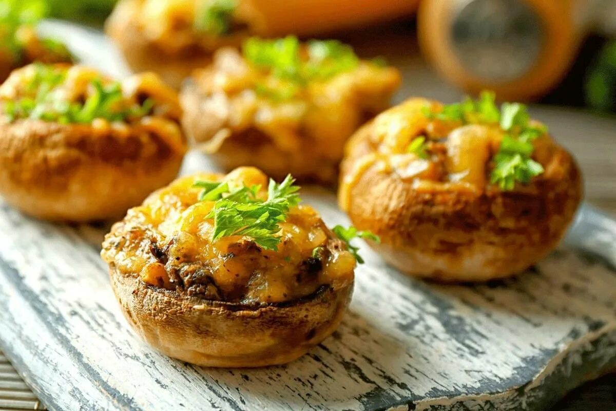 Запечь шампиньоны с сыром и чесноком. Фаршированные грибы шампиньоны. запечённые грибы шампиньоны фаршированные. шампиньоны фаршированные жульеном.