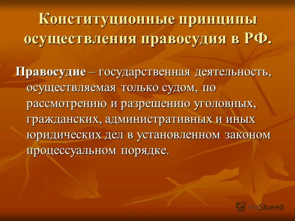 Гражданское правосудие осуществляется