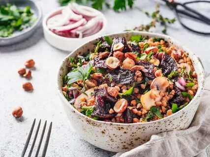 Гречка сочетается с овощами