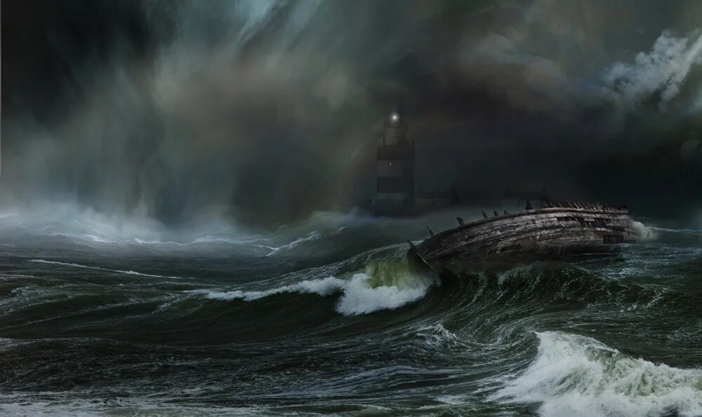 Звук гудка парохода. Маяк шторм корабль. Маяк лодка в шторм. Маяк шторм картина. Мрачный зеленый шторм с маяком.
