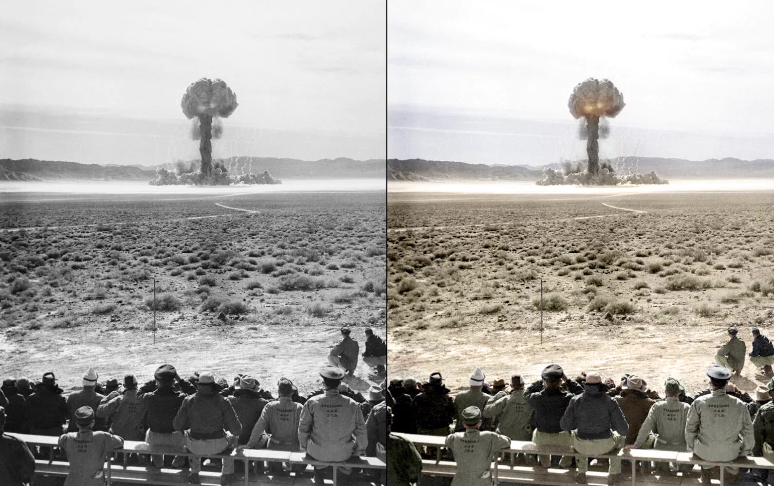 Испытание ядерного взрыва. Испытание ядерного оружия в Неваде. Испытания атомной бомбы Невада 1955. Ядерный взрыв в Неваде. Полигон ядерных испытаний США.