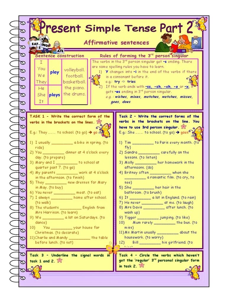 Present simple past simple. Презент симпл. the simple present tense. simple tenses упражнения для детей. презент симпл тенс.