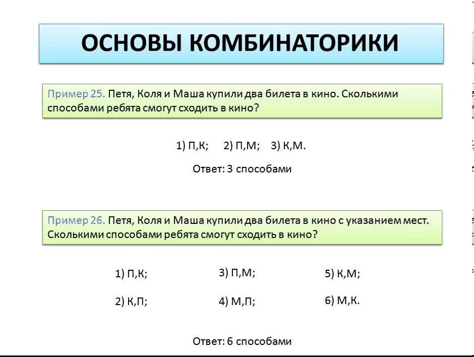 Простые основы примеры. Комбинаторика примеры. Основы комбинаторики. Примеры по комбинаторике. Основные правила комбинаторика с примерами.