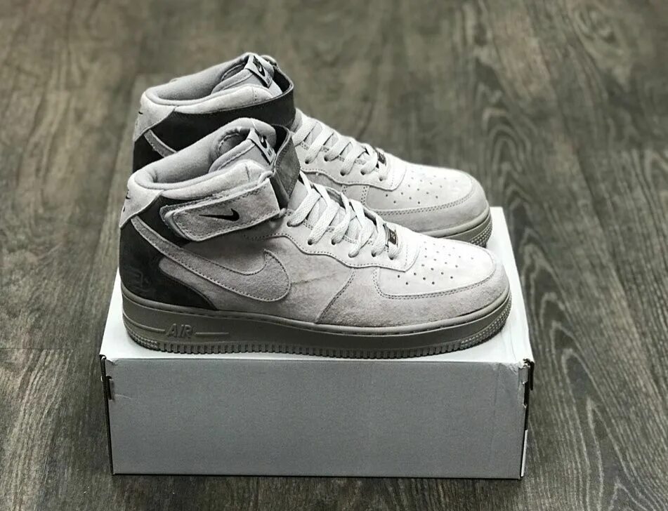 Nike Air Force 1 Mid x reigning Champ. Найк АИР Форс 1 серые замшевые. Nike Air Force 1 Mid x reigning Champ Grey. Nike Air Force 1 серые замшевые. Купить найки форсы мужские