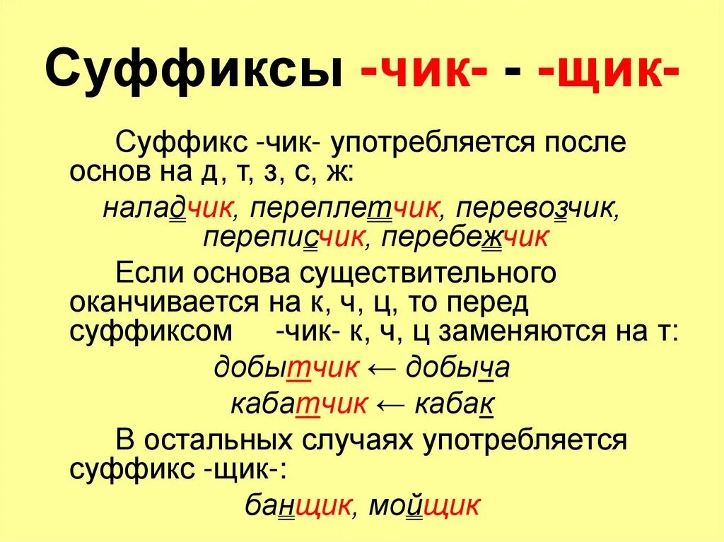 Правило написания суффиксов Чик и щик. Суффикс Чик правило написания. Правил суффиксов Чик щик. Правило правописание суффиксов Чик щик. Чугунный суффикс